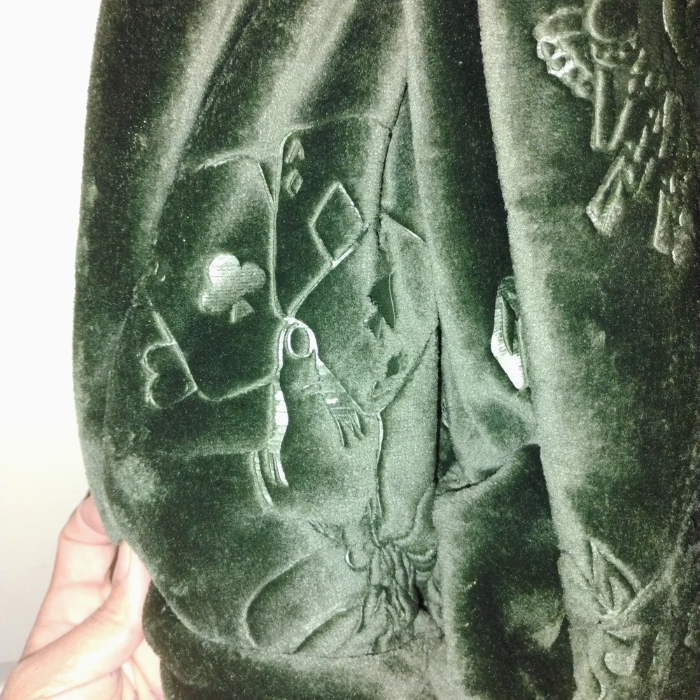 Ed Hardy Dark Green Embossed Plush Oversized Throw
